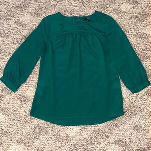 BCBG Paris women’s size small dark green 3/4” sleeve blouse